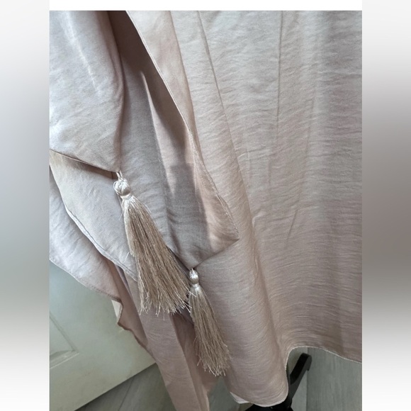 New BCBG MAXAZRIA Dress 8 Cahya Ruffle Fringe Satin Pink Party Evening Wedding - Picture 7 of 11